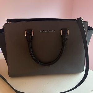 Black and Gray Michael Kors bag. Barely used.